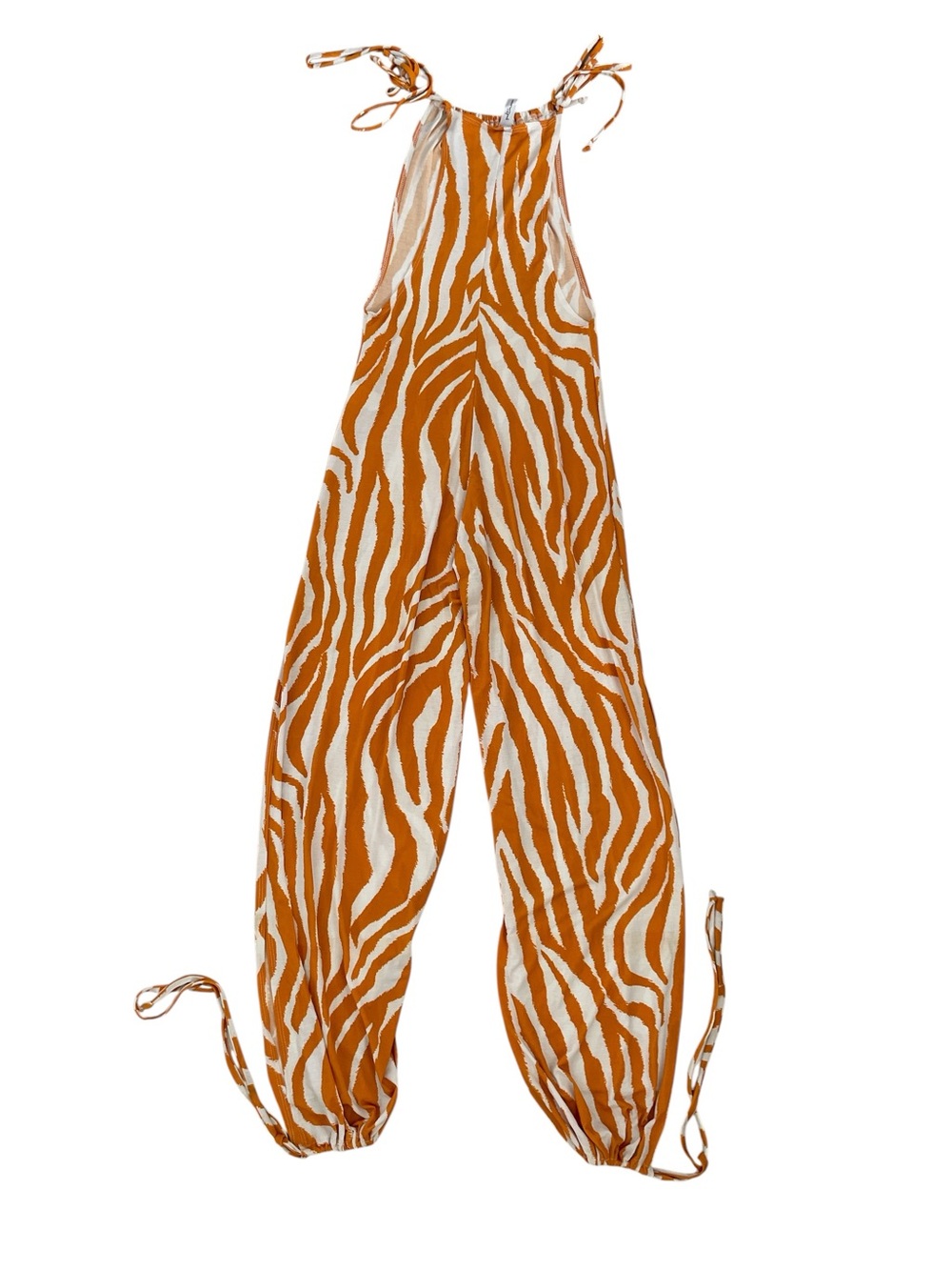Goldtimeusa Orange & White Printed Jumpsuit - Picture 14 of 14